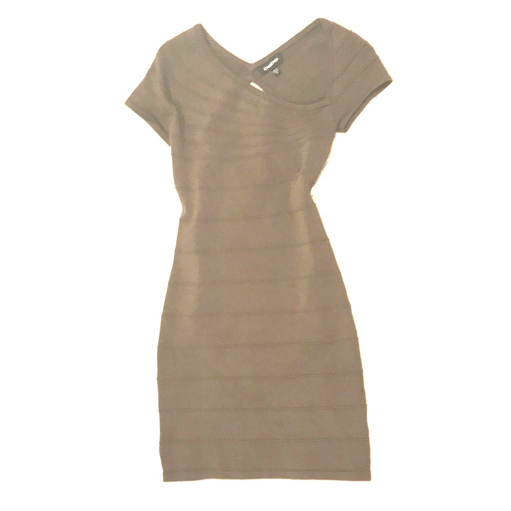 Bebe Small ribbed dress olive green